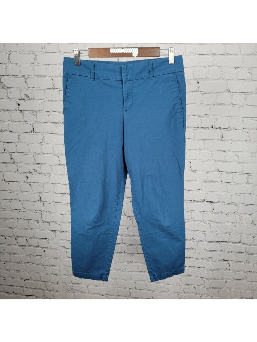 KUT From The Kloth Blue Lightweight Stretch Mid Rise Cropped Pants 4 (30x25)